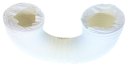 Десятиметровый голландский полимерный (пвх) гибкий воздуховод PVC 203мм*10м DEC International, белый - фотография № 2