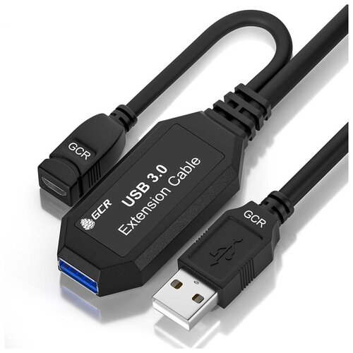 фото Аксессуар gcr usb 3.0, am/af с усилителем сигнала и дополнительным питанием 7.5m gcr-51924