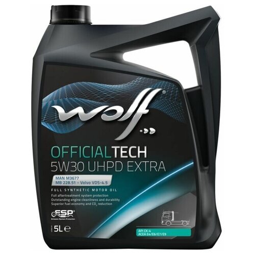 Моторное масло, WOLF OFFICIALTECH 5W30 UHPD EXTRA, 5 л