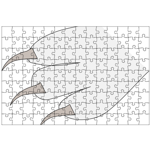 фото Магнитный пазл 27x18см."когти, пальцы, лапа" на холодильник lotsprints