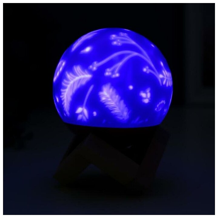 Ночник "Колоски" LED USB RGB 9,5х9,5х12,5 см - фотография № 15