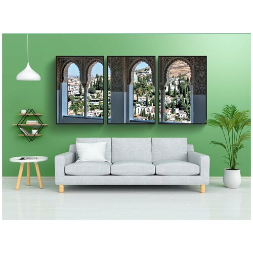 фото Набор модулных постеров для интерьера "граната, испания, альгамбра" 60x90 см. в тубусе, без рамки lotsprints