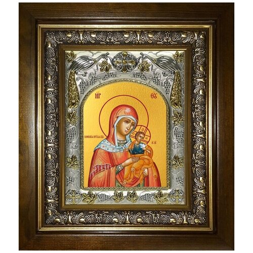 Икона Коневская икона Божией Матери, в деревяном киоте икона воспитание икона божией матери в деревяном киоте
