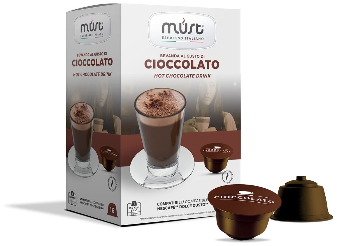 Кофе в капсулах MUST Dolce Gusto Cioccolato (Горячий шоколад) 16шт