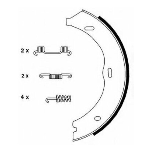 фото Комплект колодкок стояночного тормоза textar 91061900