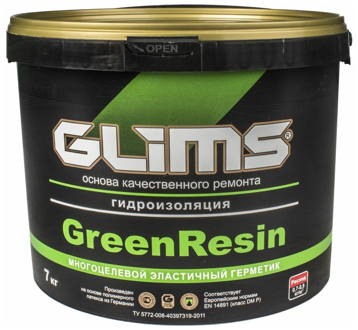 GLIMS Герметик эластичный Glims GreenResin 7 кг