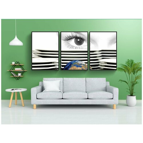 фото Набор модулных постеров для интерьера "фраза, пословица, смотрите через tellerrand прочь" 60x90 см. в тубусе, без рамки lotsprints