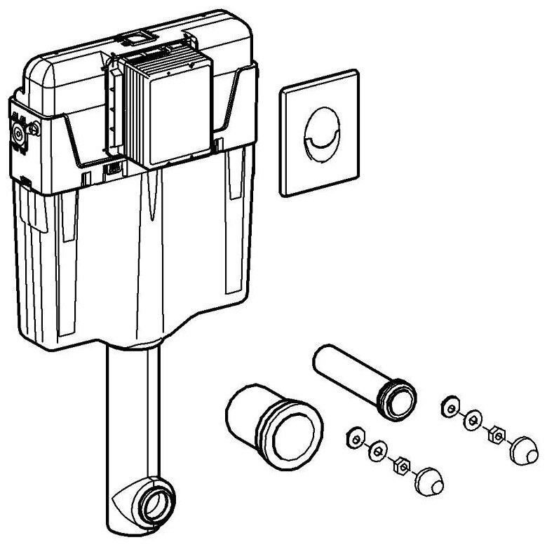 Бачок скрытого монтажа Grohe GD2 38895000 белый/хром - фотография № 10