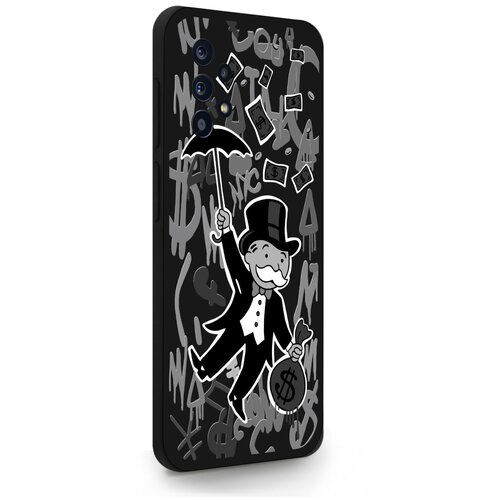 Черный силиконовый чехол MustHaveCase для Samsung Galaxy A32 Monopoly Black Edition/ Монополия для Самсунг Галакси A32