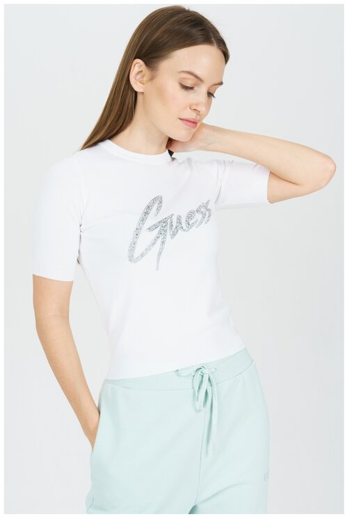 Джемпер с коротким рукавом GUESS JEANS W1RR85Z2NQ0TWHT Белый 44