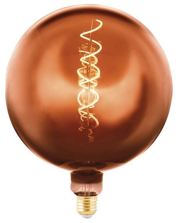 фото 11897 Светод. лампа G200, димм, 4W (E27), Ø200, L255, 1600K, 50lm, медь