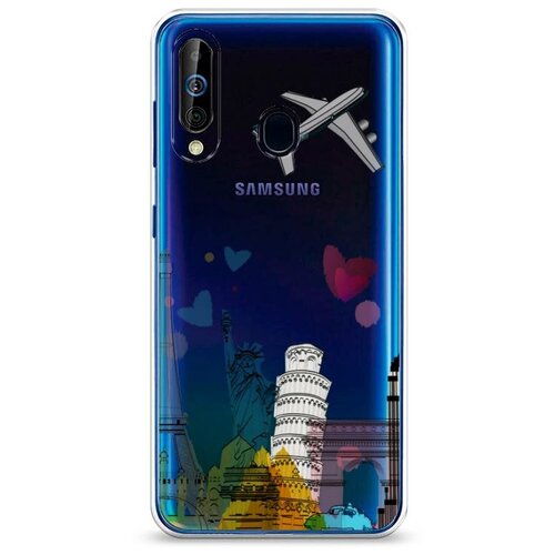 фото Силиконовый чехол "самолет путешествий" на samsung galaxy a60 / самсунг галакси а60 case place