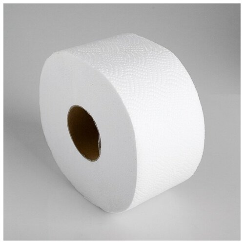 - Туалетная бумага белая с перфорацией, для диспенсера, 2 слоя, 130 метров
