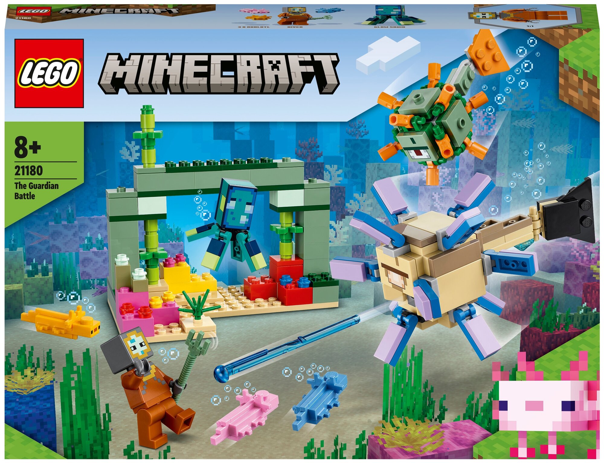 Конструктор LEGO Minecraft "Битва со стражем"
