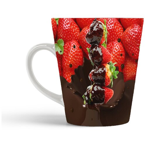 фото Кружка-латте coolpodarok клубника в шоколаде