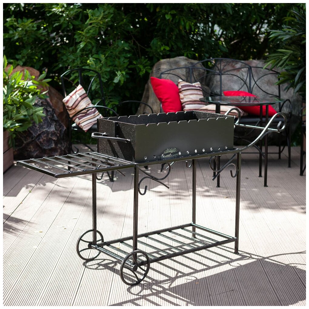 Мангал с вертелом Grill-BBQ, артикул 860-96R - фотография № 3