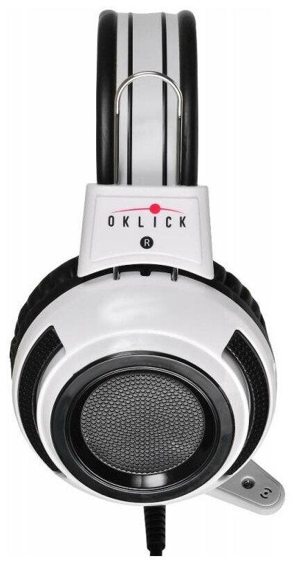 Наушники с микрофоном Оклик HS-G300 ARMAGEDDON белыйчерный 2.3м мониторные оголовье AH-V1W - фотография № 3