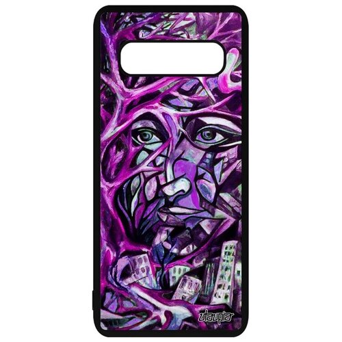 фото Чехол на смартфон // galaxy s10 // "взгляд" женский дизайн, utaupia, фиолетовый