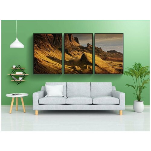 фото Набор модулных постеров для интерьера "горы, скалы, пейзаж" 60x90 см. в тубусе, без рамки lotsprints