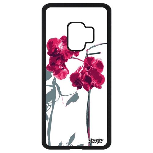 фото Противоударный чехол на мобильный // samsung galaxy s9 // "цветы" акварель природа, utaupia, белый