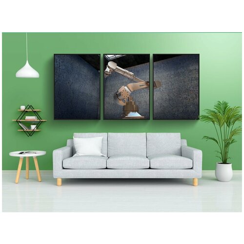 фото Набор модулных постеров для интерьера "кибернетика, робот, роботизированная рука" 60x90 см. в тубусе, без рамки lotsprints