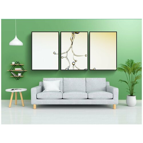 фото Набор модулных постеров для интерьера "вода, капля воды, аннотация" 60x90 см. в тубусе, без рамки lotsprints