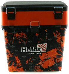 Ящик для рыбалки HELIOS HS-IB-19-SHO 39х26х40 см черный/оранжевый