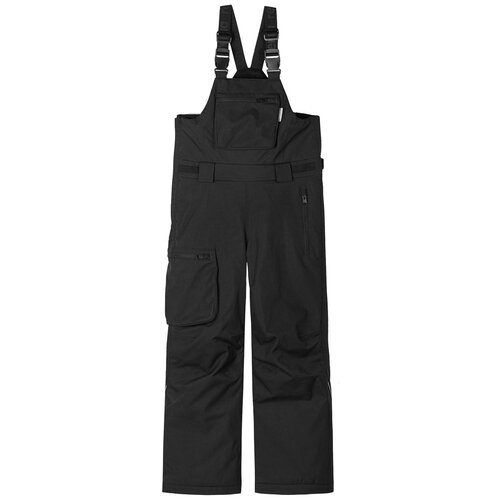 фото Полукомбинезон reima, карманы, подтяжки, ремень в комплекте, размер 158, черный