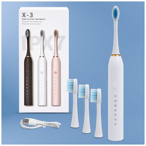 Электрическая зубная щетка Мягкая зубная щетка с 4 насадками Деликатное очищение полости рта 39000₽