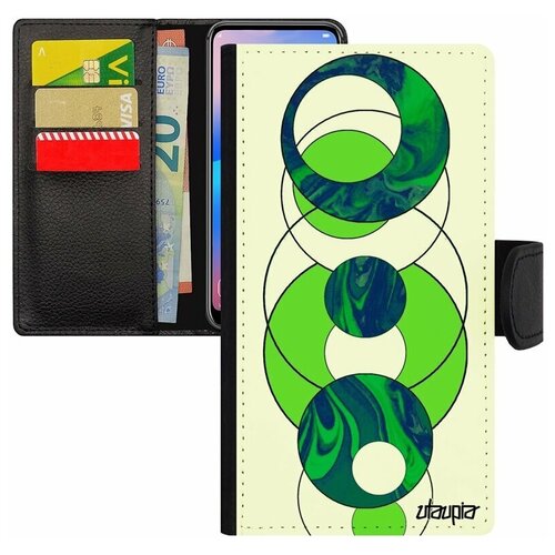 фото Чехол книжка на мобильный iphone 7, "круги" круг рисунок utaupia