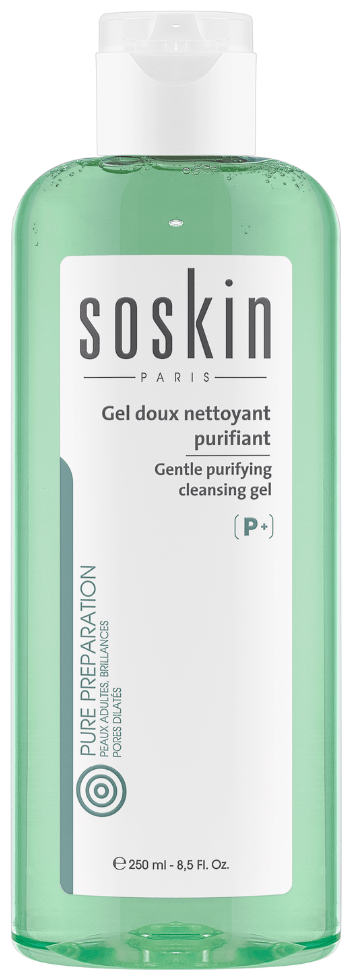 Soskin мягкий очищающий гель для жирной и комбинированной кожи Gentle Purifying Cleansing Gel, 250 мл, 292 г