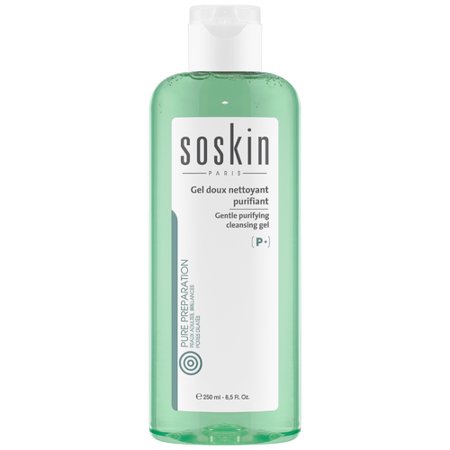 Soskin мягкий очищающий гель для жирной и комбинированной кожи Gentle Purifying Cleansing Gel, 250 мл, 292 г