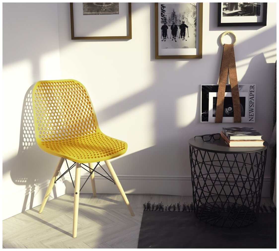 Стул Loftyhome Linden Yellow - фотография № 3