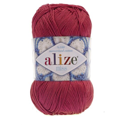 Пряжа ALIZE Miss, 7732316_366 гранатовая роза, 50 г, 280 м, 5 шт в упаковке