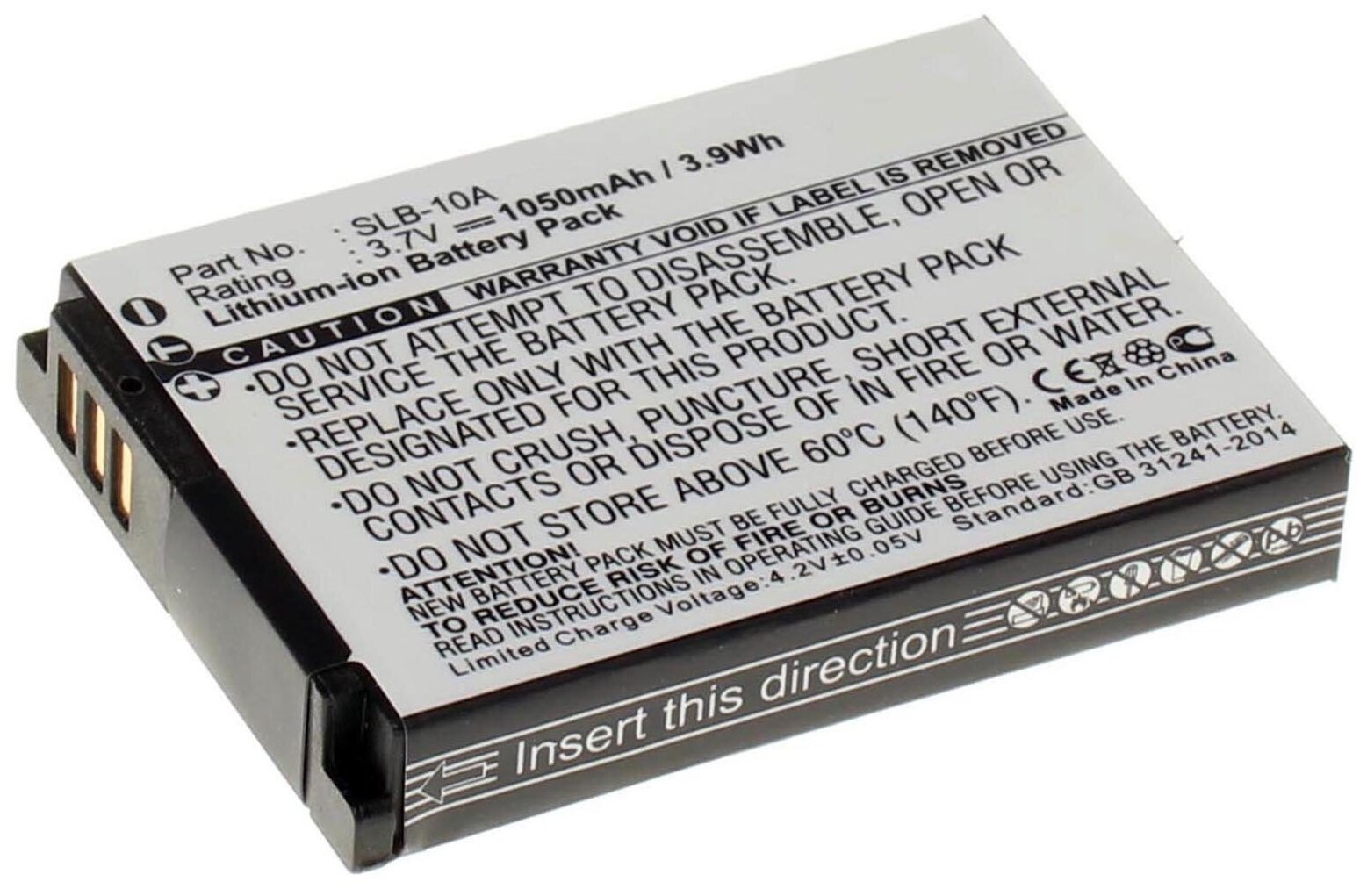 Аккумуляторная батарея iBatt 1050mAh для Samsung WB850, Digimax L100, Digimax L110, Digimax M100, WB201F, WB710