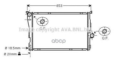Радиатор Охлаждения Двигателя Ava арт. bwa2205