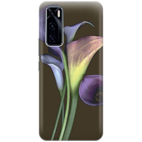 фото Силиконовый чехол на vivo v20 se / виво в20 се с принтом "каллы gosso