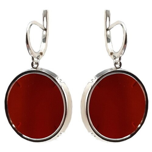 Серьги Невский-Т из серебра с сердоликом 43565С