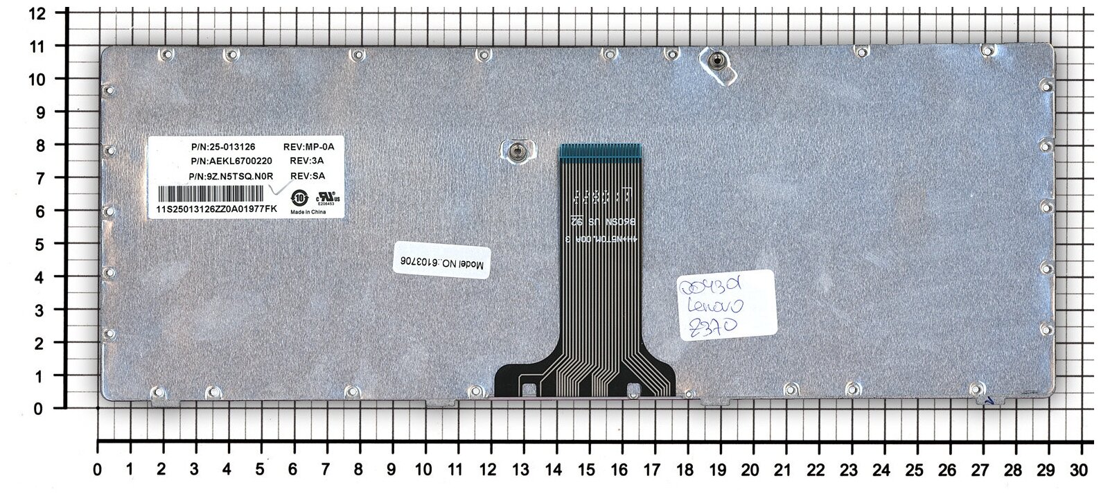 Клавиатура для ноутбука Lenovo 25012960 русская черная с красной рамкой
