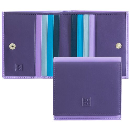 Кошелек DuDuBags Кошелек женский маленький из экокожи на кнопке K-30.09-черный, фактура гладкая, перфорированная, матовая, зернистая, вязаная, лаковая, мультиколор