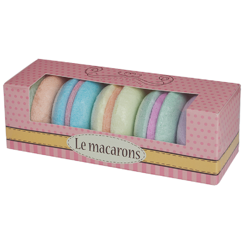 фото Набор шипучей соли для ванн "le makarons" 5 шт. по 50 г. вес 250 г. лаборатория катрин