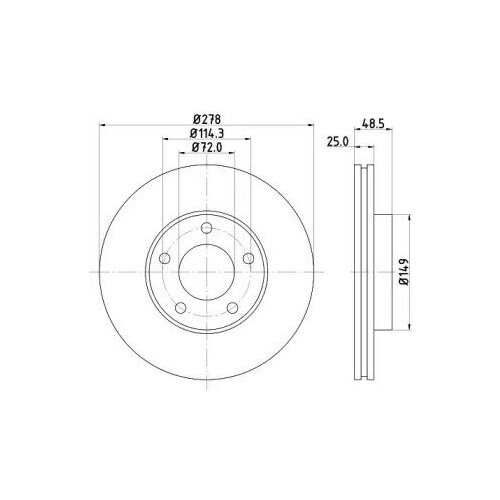 фото Диск тормозной | перед | nd5001k nisshinbo