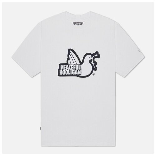 фото Мужская футболка peaceful hooligan outline dove белый , размер xxl