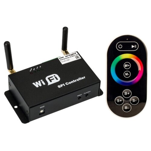 контроллер spi wi fi og ldl29 12 24v 2048pix spi подключение к смартфонам на базе android ios через magic home pro Контроллер LN-WiFi-SPI (5/24V, ПДУ) (Arlight, -)