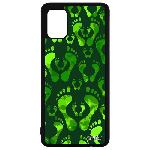 фото Качественный чехол на телефон // samsung galaxy a51 // "след стопы" ребенок дитя, utaupia, зеленый