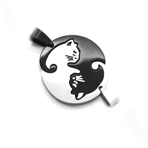 Подвеска, серебряный, черный