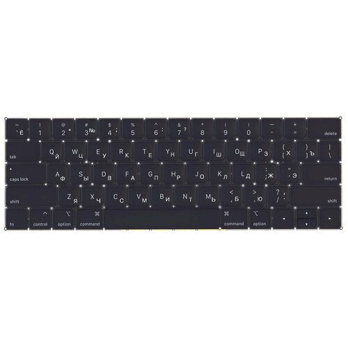 Клавиатура iQZiP для ноутбука MacBook Pro Retina 13 A1989 15 A1990 2018 плоский Enter черная 619000₽