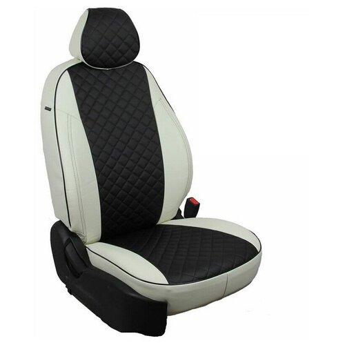 фото Чехлы для ford ecosport 1 2014-2020 автопилот черный экокожа с ромбом fo-fec-fes-bch-r