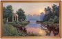 Картина на холсте, "Утренний парк", 100х60 см. Холст на деревянном подрамнике, оформлена в багет, Арт. ПИ-х19