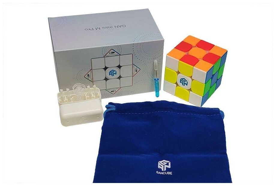 Кубик Рубика магнитный профессиональный Gan Mini M Pro 3x3 color